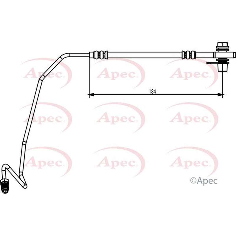 Apec Brake Hydraulic Hose Line Rear Left fits Audi A6 C5 1997-2005
