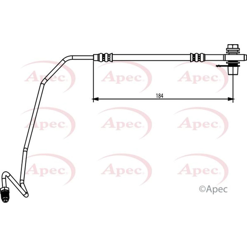 Apec Brake Hydraulic Hose Line outer HOS3872