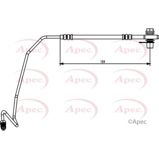 Apec Brake Hydraulic Hose Line Rear Left fits Audi A6 C5 1997-2005
