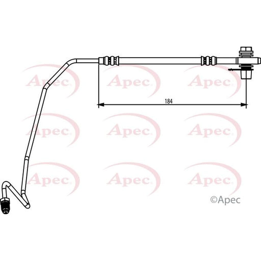Apec Brake Hydraulic Hose Line outer HOS3872