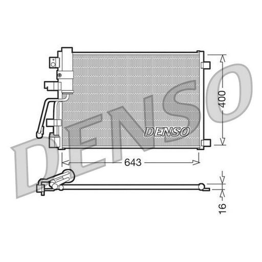 Denso Air Conditioning Condenser fits Nissan Qashqai +2 2008-2013 2.0