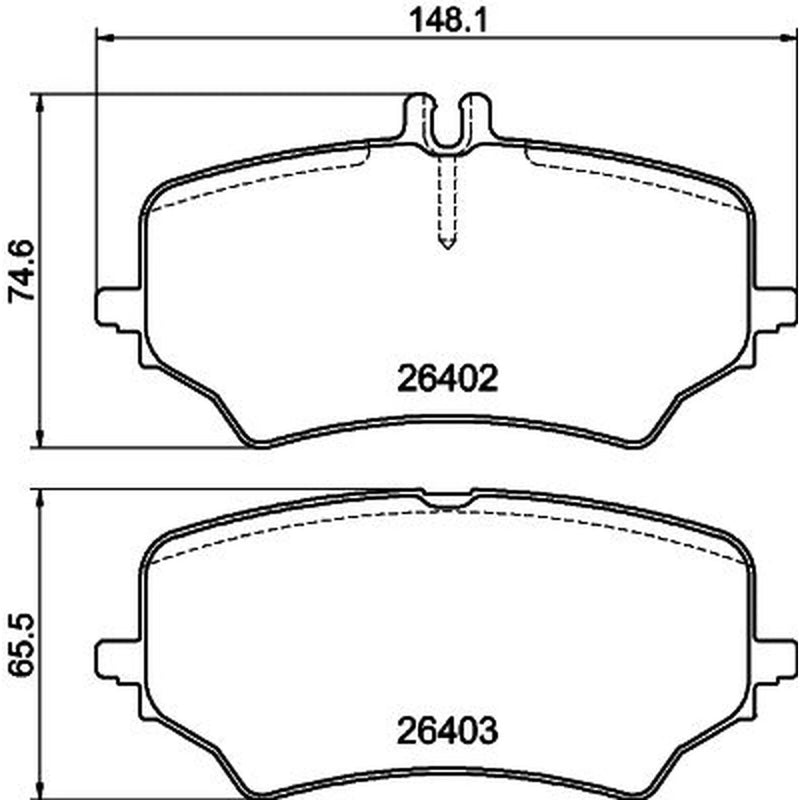 Mintex Rear Brake Pad Set fits Mercedes-Benz Eqe 2022 on