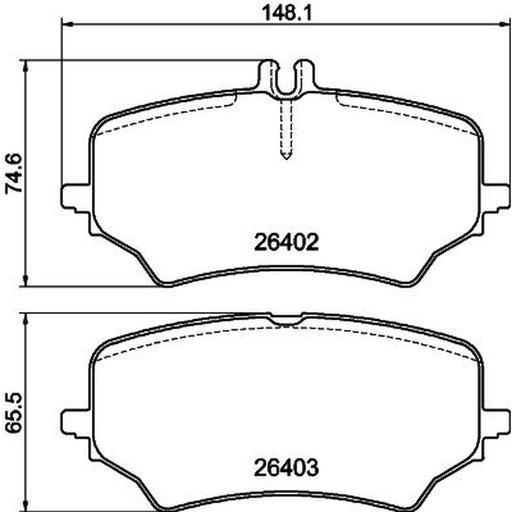 Mintex Rear Brake Pad Set fits Mercedes-Benz Eqe 2022 on
