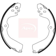 Apec Brake Shoe Set Axle Kit fits Nissan NV200 2010-2011 1.5 1.6