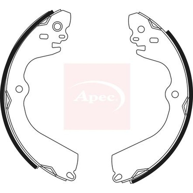 Apec Brake Shoe Set Axle Kit fits Nissan NV200 2010-2011 1.5 1.6