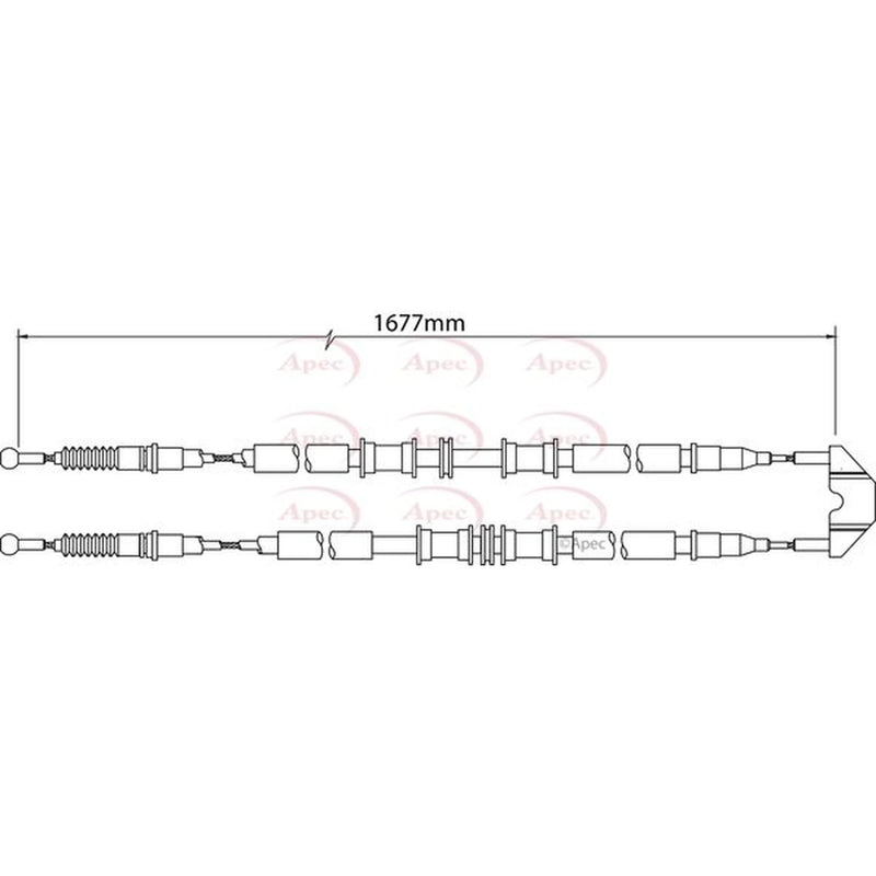 Apec Handbrake Cable Right Rear CAB1501