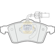 NAPA Front Brake Pad Set fits VW California T4 Camper 1994-2003 1.9 2.4 2.5