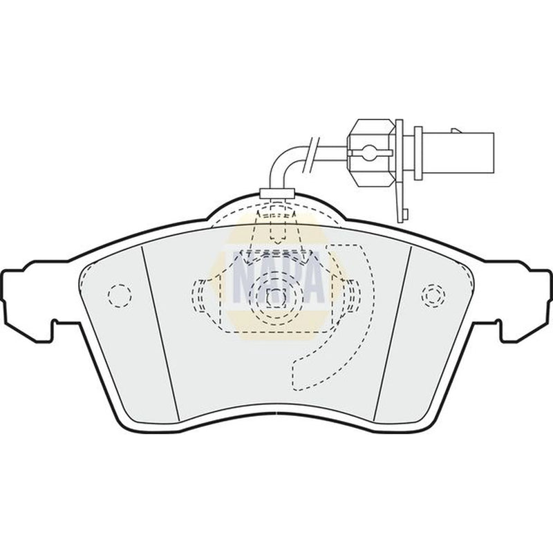 NAPA Front Brake Pad Set fits VW California T4 Camper 1994-2003 1.9 2.4 2.5