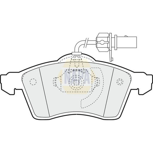 NAPA Front Brake Pad Set fits VW California T4 Camper 1994-2003 1.9 2.4 2.5