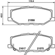 DON Front Brake Pad Set fits Suzuki Jimny Closed Off-Road Vehicle 2018-2019 1.5