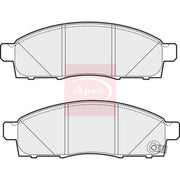 Apec Front Brake Pad Set fits Nissan NV200 2010-2011 1.5 1.6