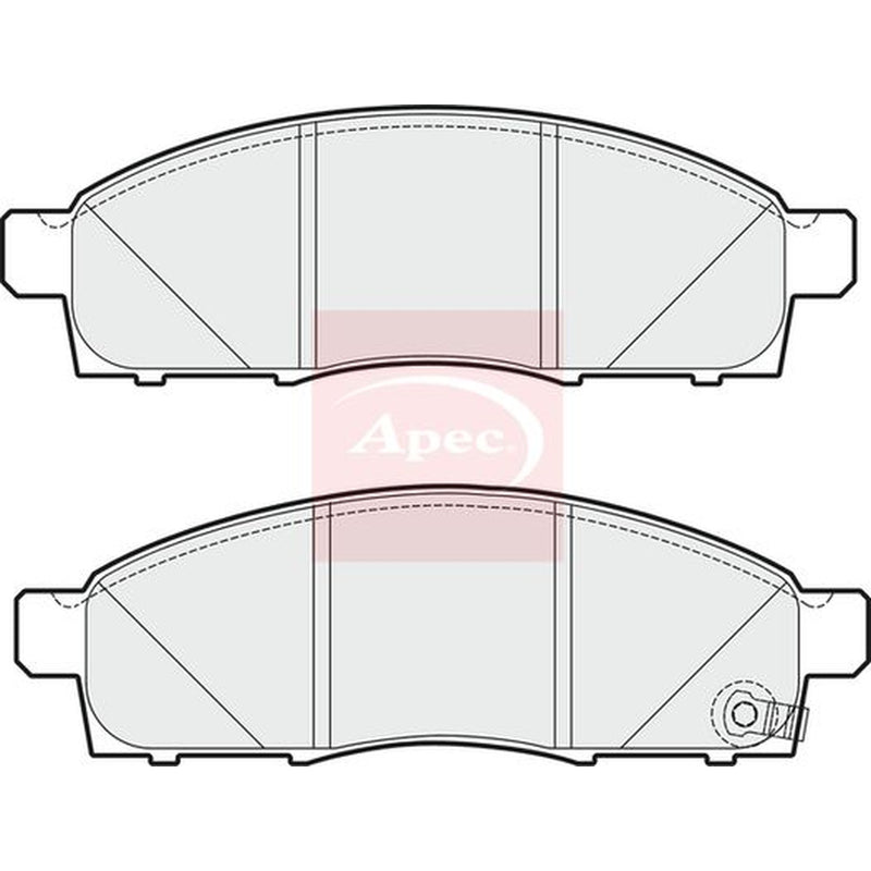 Apec Front Brake Pad Set fits Nissan NV200 2010-2011 1.5 1.6