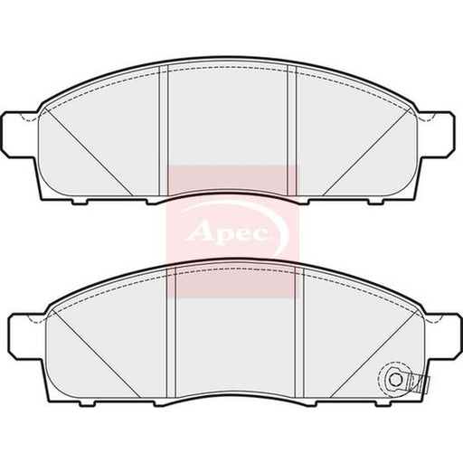 Apec Front Brake Pad Set fits Nissan NV200 2010-2011 1.5 1.6