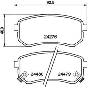 Mintex Rear Brake Pad Set fits Hyundai I10 I 2007-2018 1.0 1.1 1.2