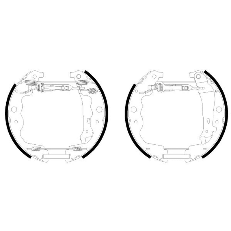 Mintex 4 x Brake Shoe Set Axle Kit fits Dacia Logan II 2012 on 1.2 1.5