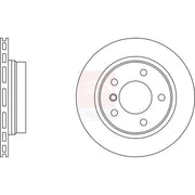 Apec 2 x Vented Rear Brake Discs SDK6163-x2