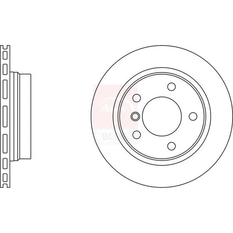 Apec 2 x Vented Rear Brake Discs SDK6163-x2