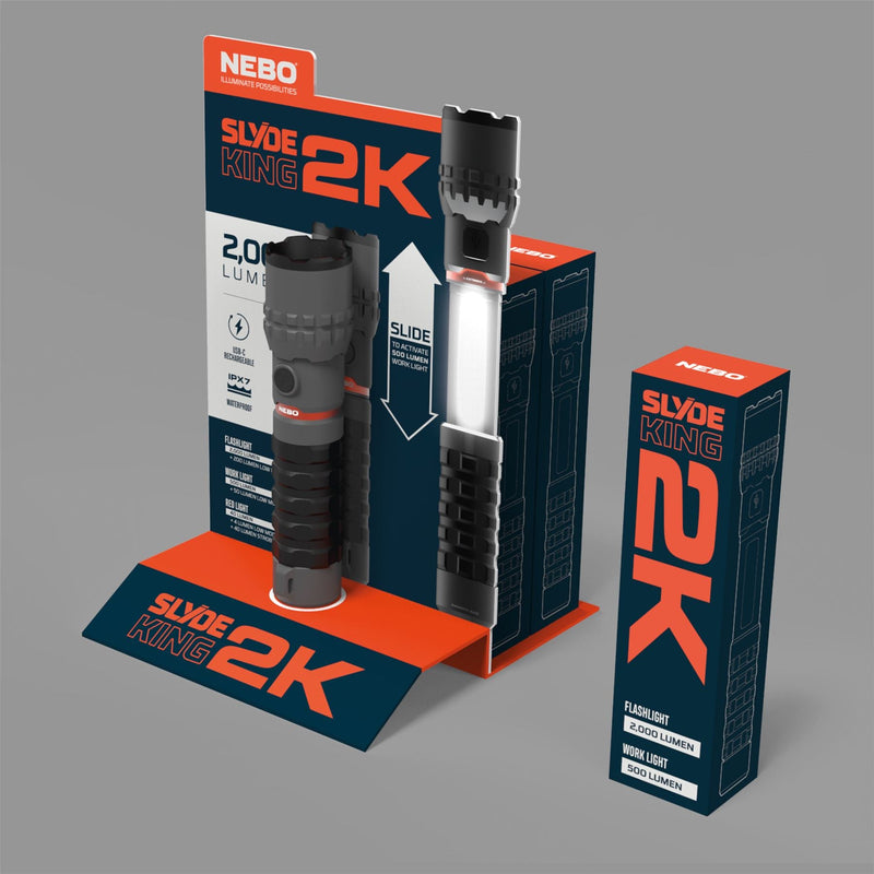 Slyde King 2K flashlight and work light NEB-WLT-1003-G UK Camping And Leisure - Dynamic Drive