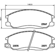 Mintex Front Brake Pad Set fits Daewoo Rexton 2002 on 2.9 3.2