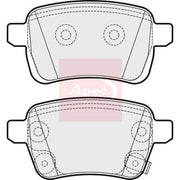 Apec Rear Brake Pad Set fits Opel Adam 2014-2019 1.0 1.4