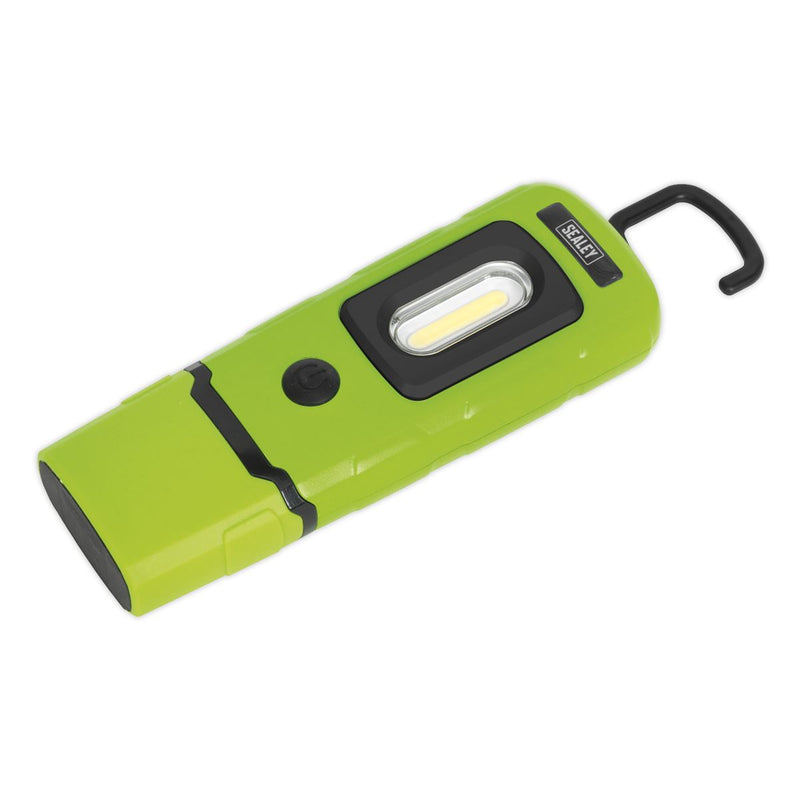 Sealey Rechargeable 360 Inspection Light 3W COB & 1W SMD LED Green Lithium-Polym Sealey - Dynamic Drive