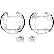 Mintex Brake Shoe Set Axle Kit fits Peugeot 309 1985-1989 1.1 1.3 1.4