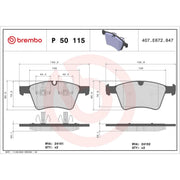 Brembo 4 x Front Brake Pad Set fits Mercedes-Benz Gl-Class 2006-2012