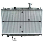 Mahle Engine Radiator fits Hyundai Accent III 2005-2010 1.4 1.6