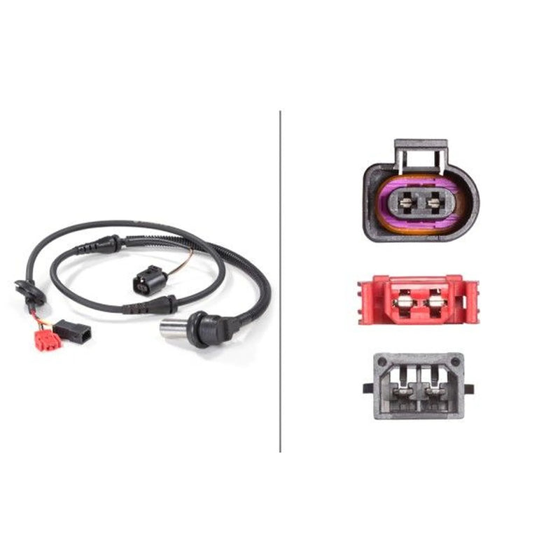 Hella ABS Wheel Speed Sensor Front fits Audi A6 C5 1997-2005