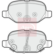 Apec Rear Brake Pad Set fits Abarth 500 / 595 / 695 2016 on 1.4