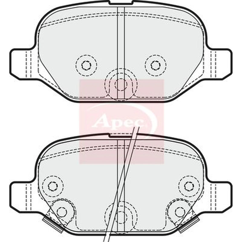 Apec Rear Brake Pad Set PAD1873