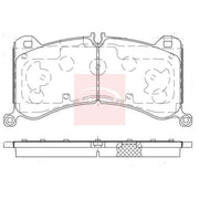 Apec Front Brake Pad Set fits Audi E-Tron 2020-2023