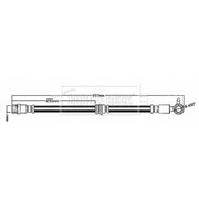 Borg & Beck Brake Hydraulic Hose Line Front Left BBH8697