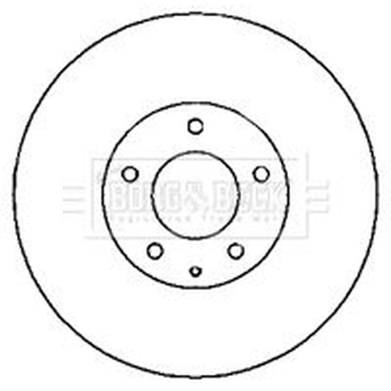 Borg & Beck 2 x Vented Brake Discs fits Mazda RX-8 2003-2012 1.3