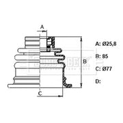 Borg & Beck Drive Shaft Bellow Kit transmission sided BCB6327