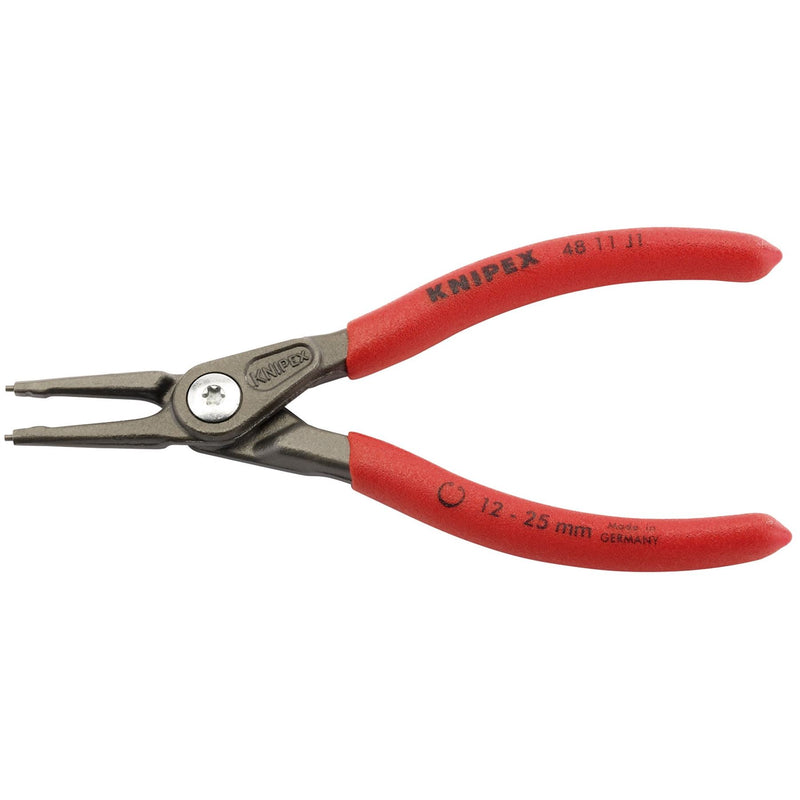 Draper Knipex 48 11 J1 140mm Internal Straight Tip Circlip Pliers, 12 - 25mm Cap Draper - Dynamic Drive