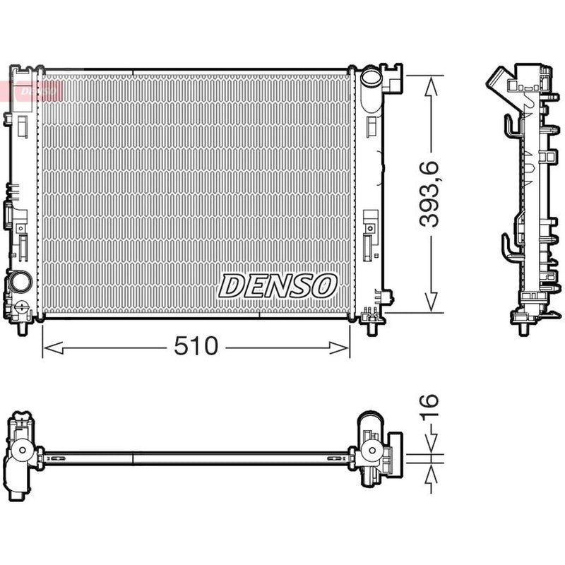 Denso Engine Radiator fits Nissan Micra V 2016 on 0.9 1.0 1.5