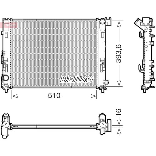 Denso Engine Radiator fits Nissan Micra V 2016 on 0.9 1.0 1.5