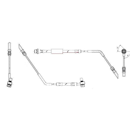 Apec Brake Hydraulic Hose Line Rear Left fits Land Rover Range Rover 2002-2012