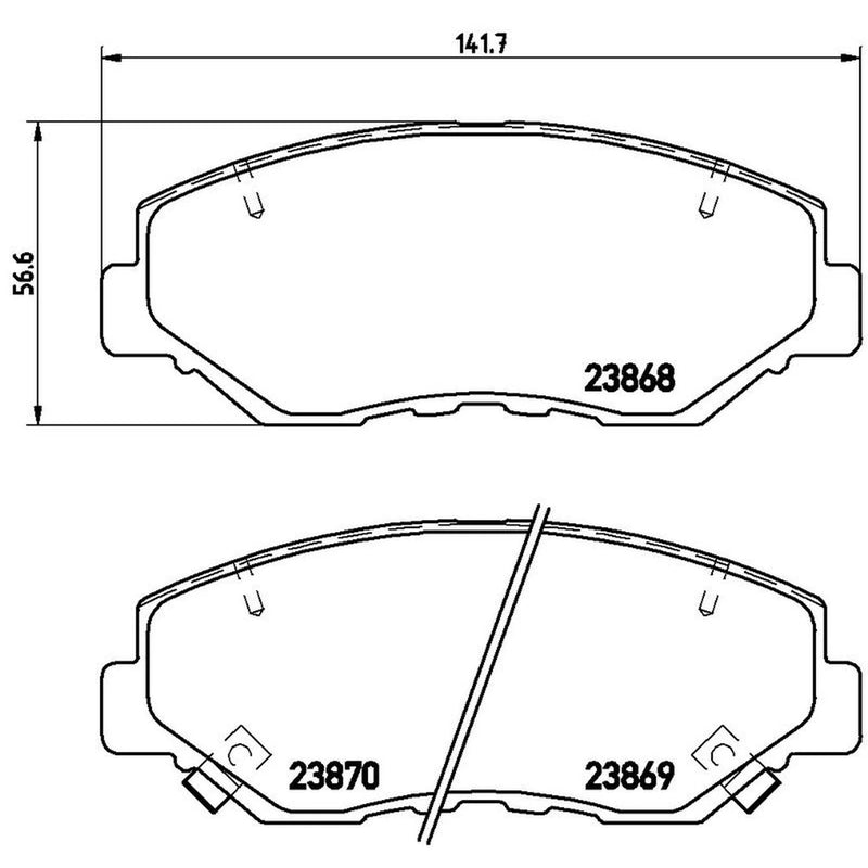 Brembo Front & Rear Pads fits Honda Civic X 2016-2022 1.0 1.5 1.6