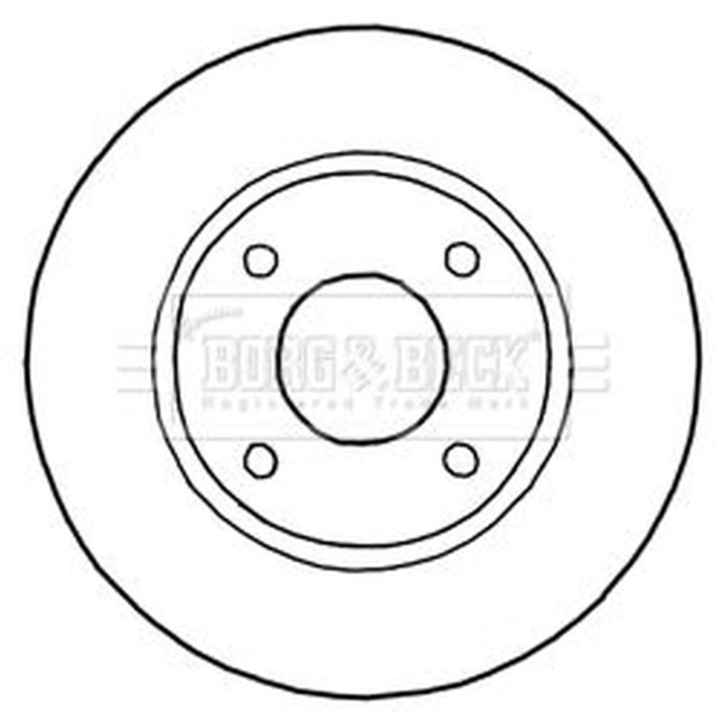 Borg & Beck Front & Rear Brake Discs & Pads fits Nissan Tiida 2004-2013