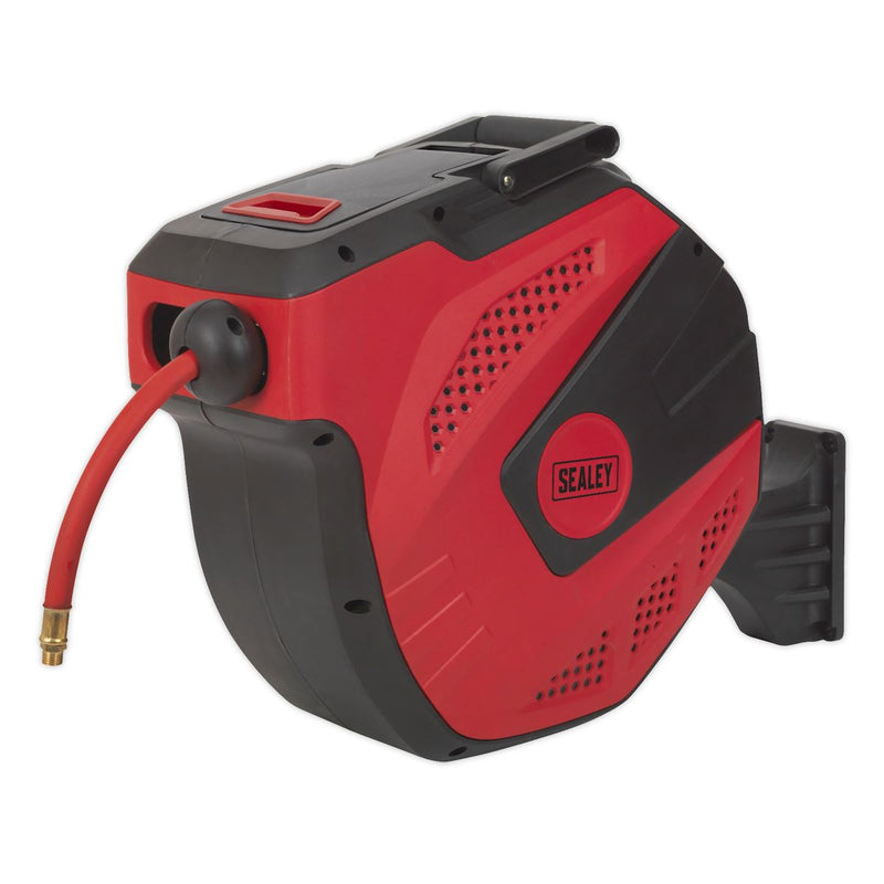 Sealey Air Hose Reel Auto-Rewind Control 20m10mm ID Rubber Hose SA823 Sealey - Dynamic Drive