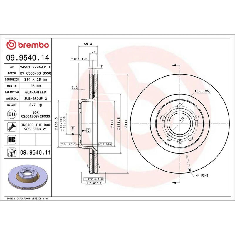 Brembo Front & Rear Brake Discs & Pads fits Audi A6 C6 2004-2011