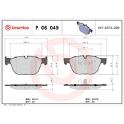 Brembo 4 x Front Brake Pad Set fits BMW X4 2015-2018