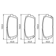 Bosch Front & Rear Pads fits Kia Carens III 2006-2013 1.6 2.0