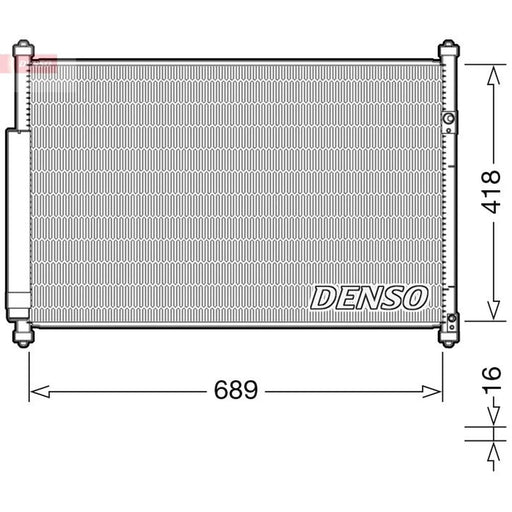 Denso Air Conditioning Condenser fits Suzuki Grand Vitara II 2005-2015