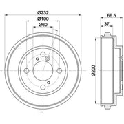 Mintex Brake Drum Assembly Rear fits Subaru Justy III 2003 on 1.3 1.5