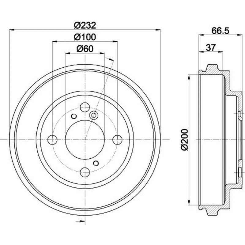 Mintex Brake Drum Assembly Rear fits Subaru Justy III 2003 on 1.3 1.5