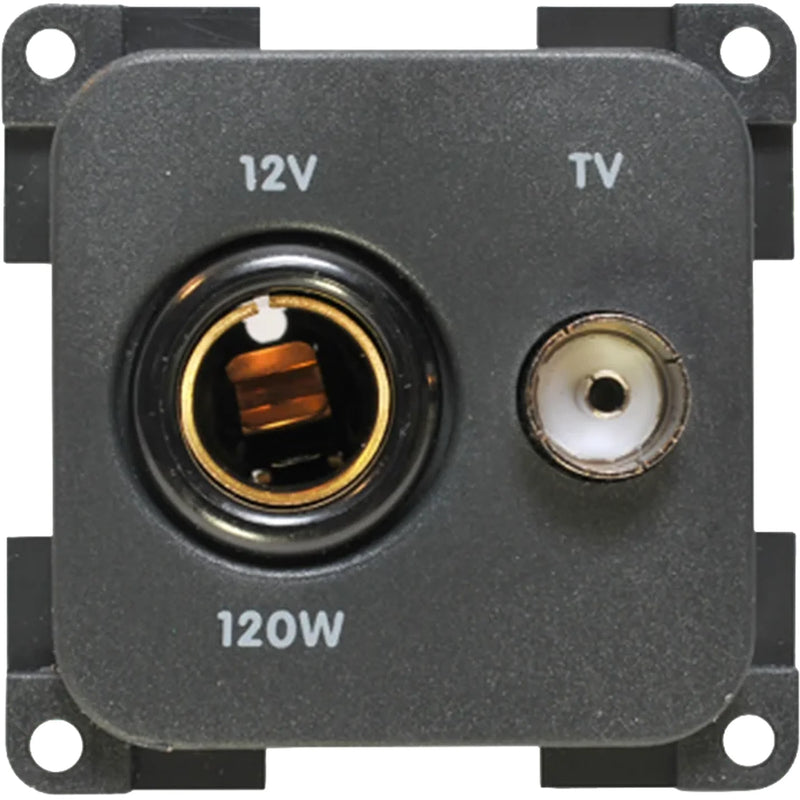 CBE Grey 12V TV Socket 120W for Caravans