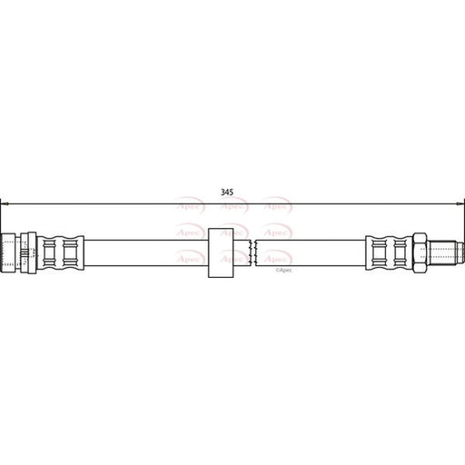 Apec Brake Hydraulic Hose Line Rear HOS3727